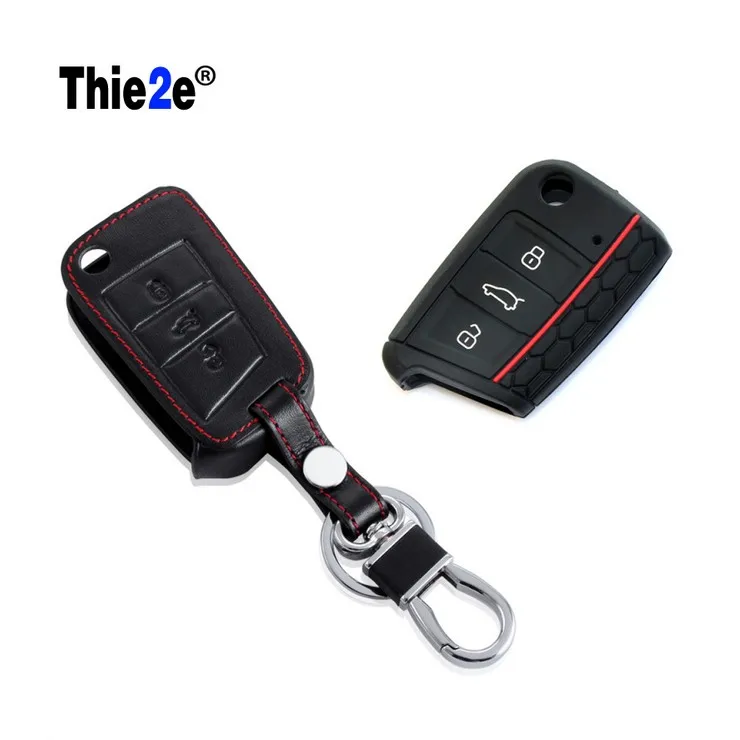Чехол для автомобильного ключа Volkswagen VW Tiguan 2017 Touran 2016 SEAT Leon lhome CUPTRA 3 кнопки