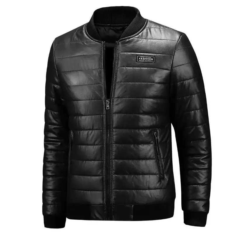 Blouson en cuir PU homme décontracté, chaud, grande taille M ~ 7XL 8XL, pour moto, nouvelle collection automne hiver 2022