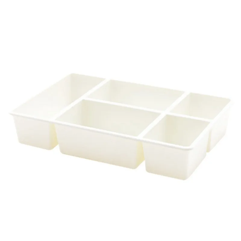 DIY Регулируемый организатор ящик Кухня доска делителя макияж коробка для хранения столовой посуды творческий хранения коробки, футляры - Цвет: White