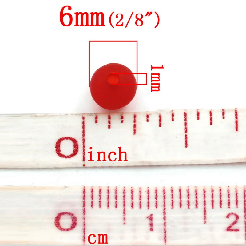 1000 шт акриловые бусины-разделители Матовые Круглые шарики случайный смешанный 6 мм(2/") Диаметр. Прозрачные разноцветные бусины(более$100 бесплатной Экспресс-доставкой