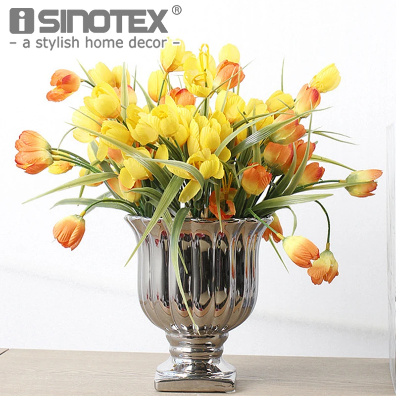 10 Pcs/Lot Gifts Wedding Decor Bouquets Fake Mini Tulip Silk Artificial
