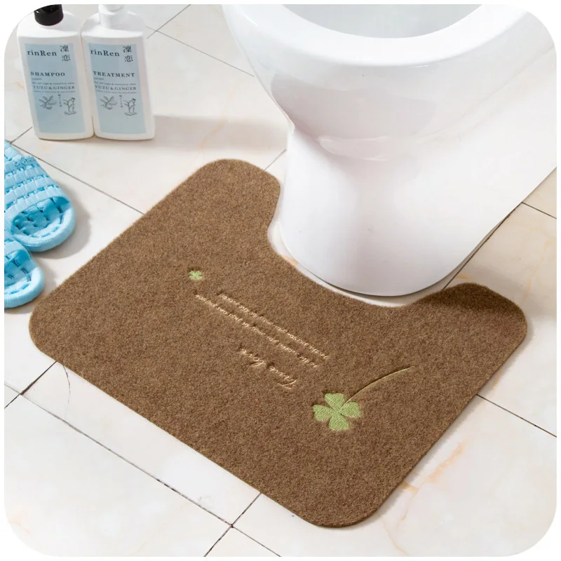 Embroidered brushed cut non slip mats Washable door mat door mats