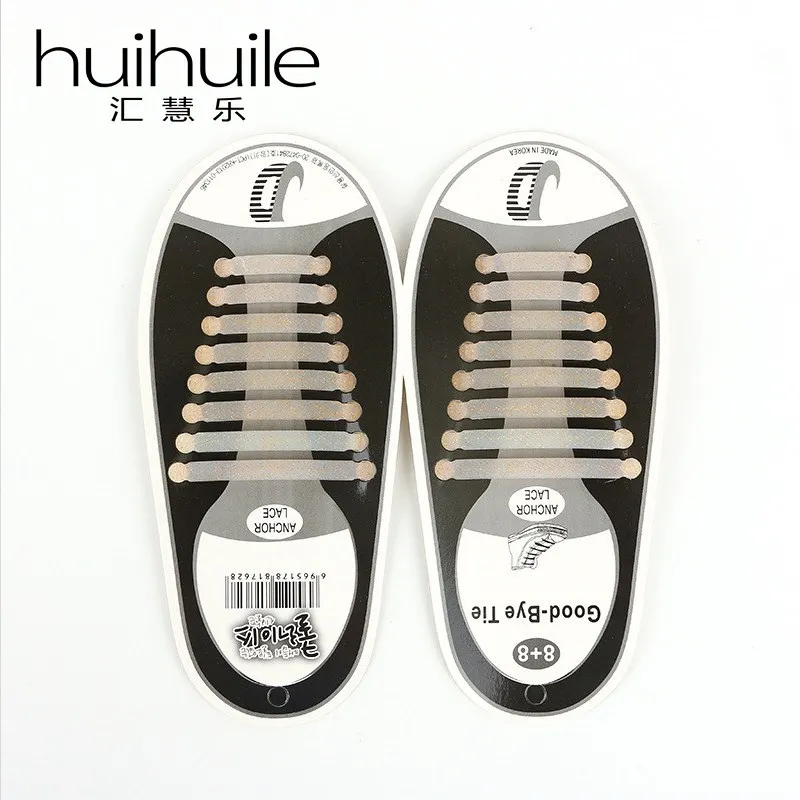 

16Pcs/Set Fashion T- style Running No Tie Shoelaces Fashion Unisex Outdoor Climbing Sports Athletic Elastic Silicone Shoe Lace