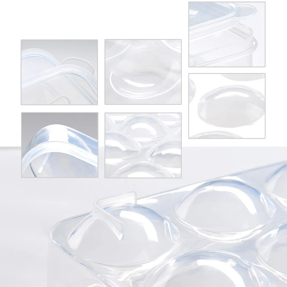 Durable Transparent Plastic 24 Grids Home Kitchen Refrigerator Egg Storage Box Container Holder Shelf Case with cover