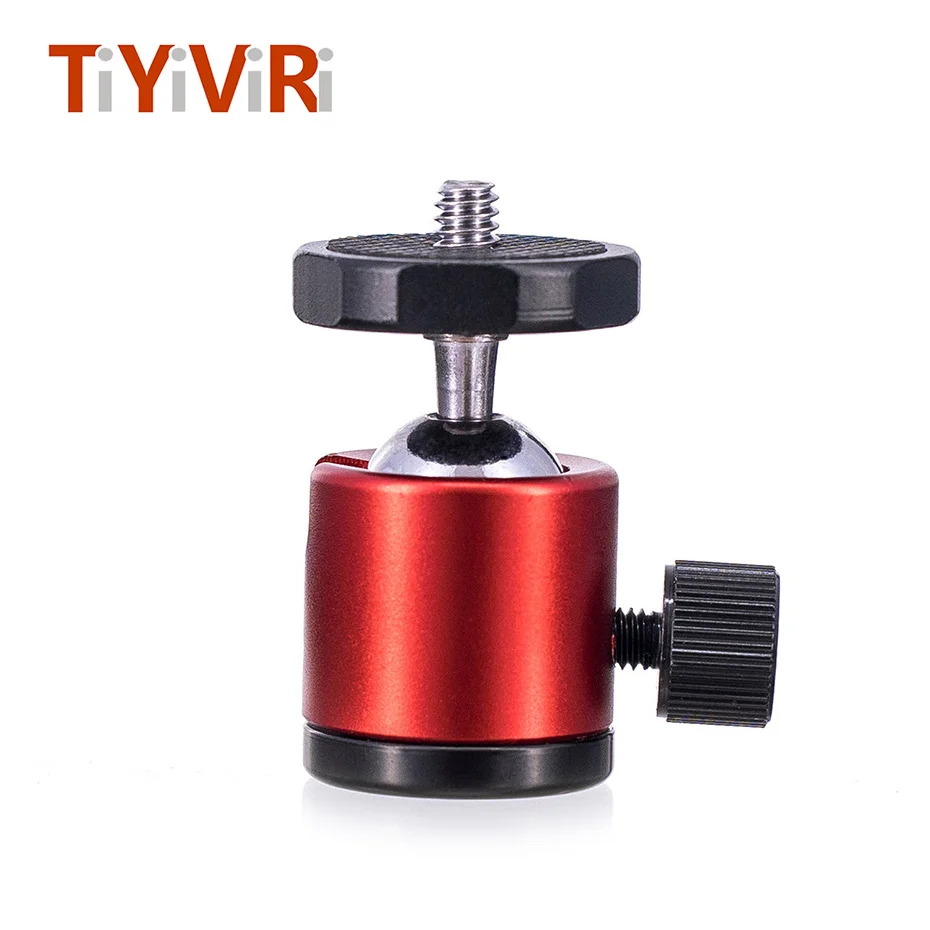 

TiYiViRi Camera Tripod Ball Head 1/4" Screw Mount Bracket for Nikon Sony Canon DSLR Camera Stand Holder Accessories