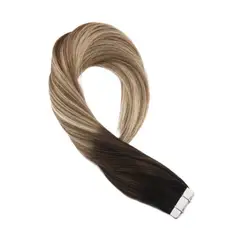 Moresoo Remy натуральные волосы ленты расширения коричневый и блондинка ломбер выметания волос Цвет ленты ins кожи утка волос 20 шт. 50 г