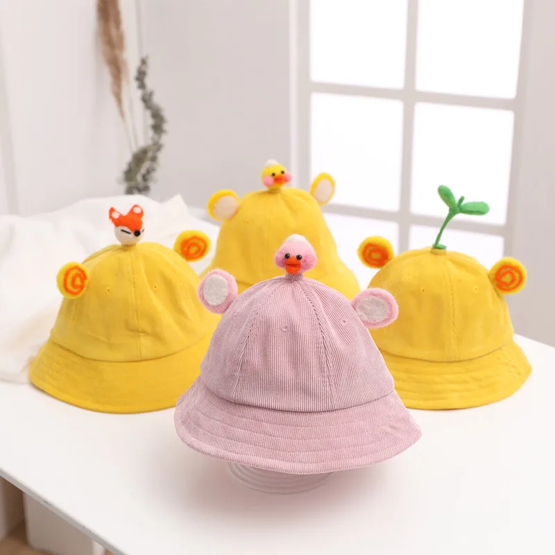 Newly Children Hat Cut Corduroy Beans 