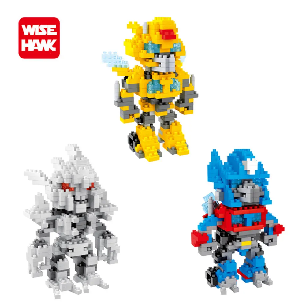

Wise Hawk Hot Transformation Robot Minimates Building Blocks Action figures Amine Micro Bricks Educational Toys For Children.