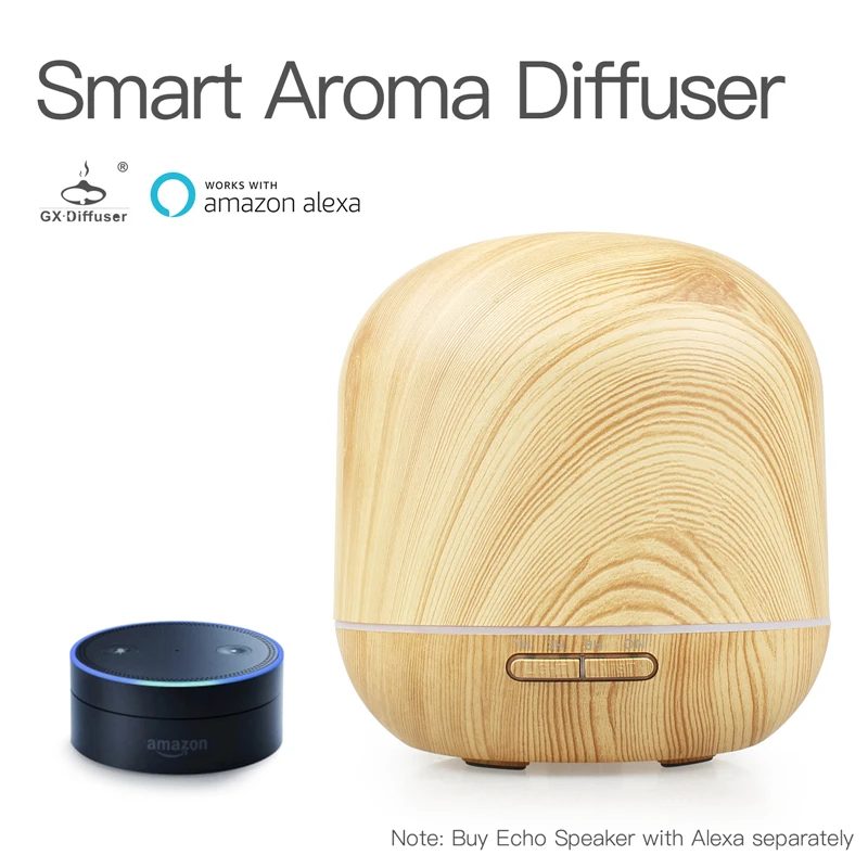

GX.Diffuser Smart Wifi Aroma Diffuser Electric Humidifier Essential Oil Aroma Diffuser Aromatherapy Work with Amazon Alexa