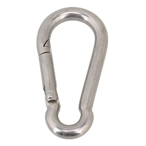 

304Stainless Spring Loaded Gate Snap Carabiner Quick Link Lock RingHook M10 10CM