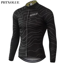 Phtxolue, Зимняя Теплая Флисовая велосипедная Джерси, теплая, Pro, Mtb, с длинным рукавом, Мужская велосипедная одежда, одежда, Майо, QY064