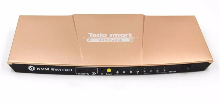 Tesla smart KVM Switch 4 порта USB2.0 KVM HDMI коммутатор Поддержка 3840*2160/4K* 2K IR дополнительный USB 2,0 Unix/Windows/Debian/Ubuntu/Fedora