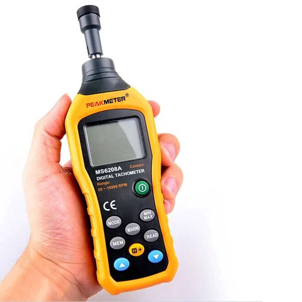 Новый MS6208A контактный цифровой тахометр с ЖК дисплеем карманный измеритель