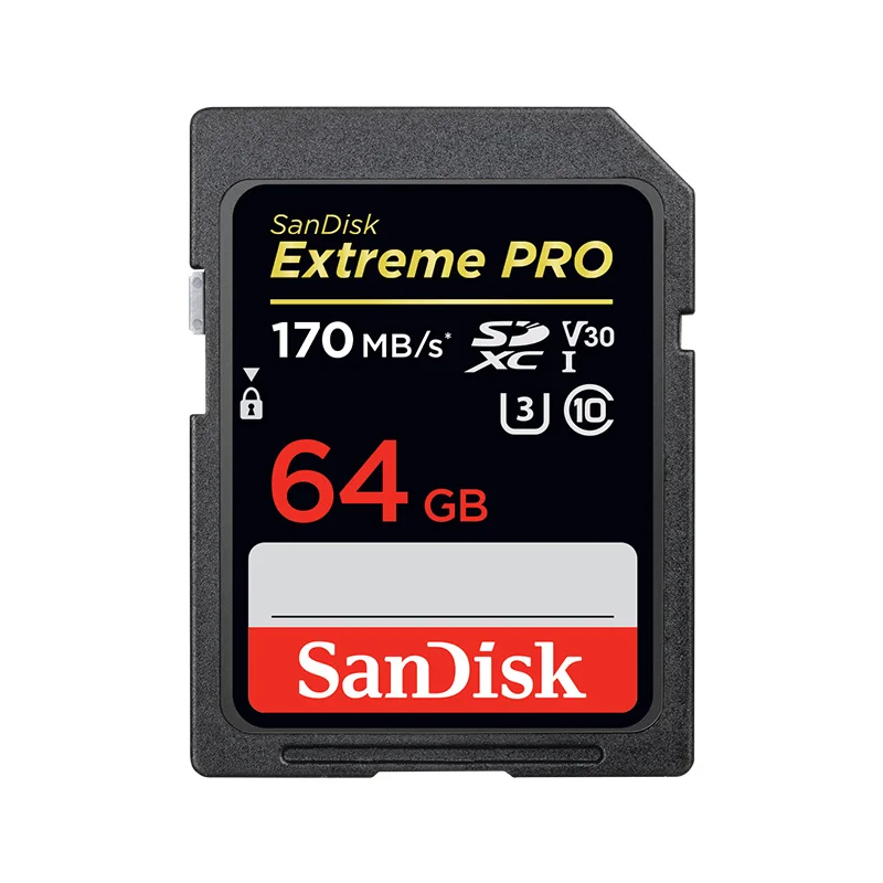 SanDisk sd-карта 16 ГБ 32 ГБ SDHC 64 Гб 128 ГБ 256 ГБ SDXC класс 10 U3 V30 карта памяти UHS-I флеш-карта Поддержка камеры 4K - Емкость: Pro 64gb