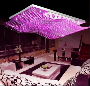 

Modern simple Color dimmable crystal lamp atmospheric living room rectangular LED crystal lamp