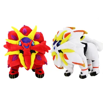 

25cm 2styles white and red Solgaleo cotton plush cartoon doll toy soft stuffed for children birthday gift