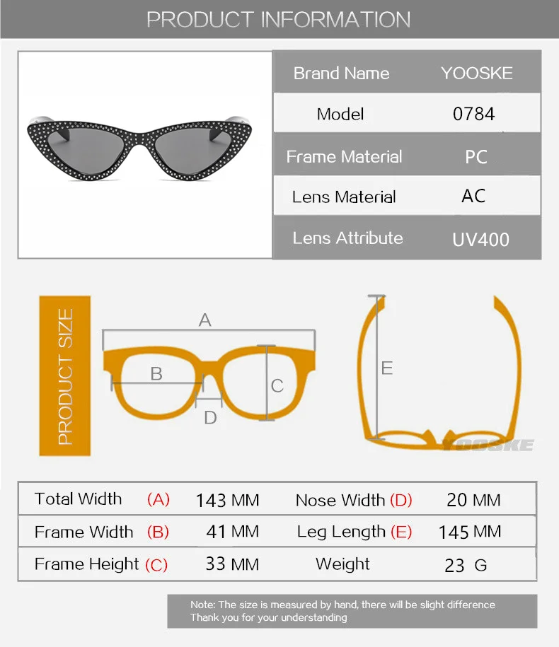 YOOSKE роскошные солнцезащитные очки кошачий глаз, стразы, маленькие сексуальные женские брендовые Модные солнцезащитные очки, женские красные Винтажные Солнцезащитные очки UV400