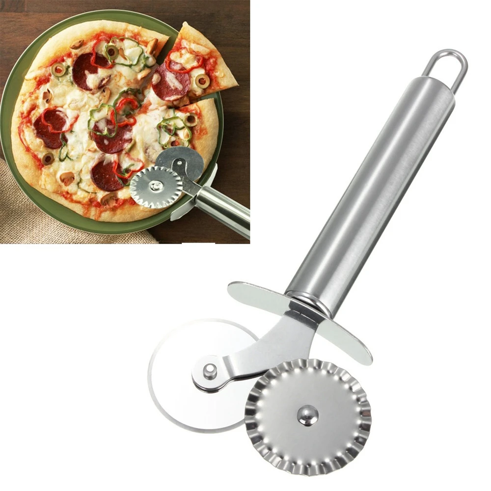 Buy 1pc Stainless Steel Fluted Wheel Pizza Knife