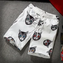 Мужские шорты летние забавные с принтом животных модные повседневные Мягкие дышащии эластичные для талии мужские s шорты Pantalones Cortos Hombre