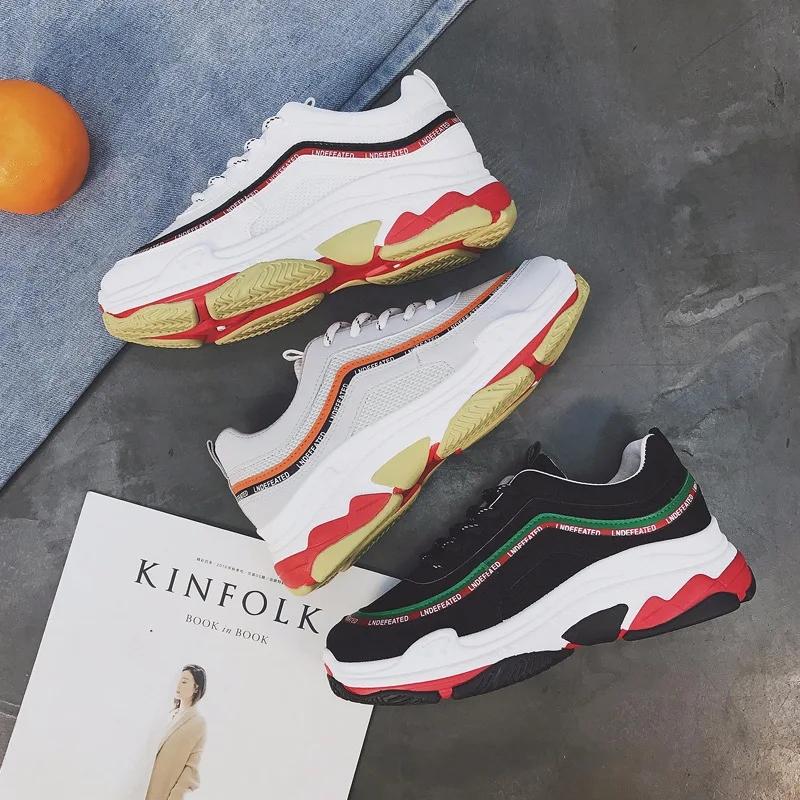 De Blanc Chaussures 5 Sauvage Harajuku coréen Kong 3 2018 4 1 Nouvelle Hong Mode Vieilles Femmes Rétro Sport Printemps 2 d0xnwrq0