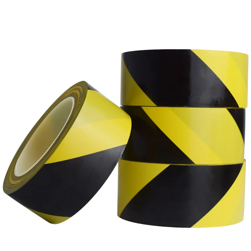 33M Strong pvc Warning Safety Tape Black Yellow waterproof Self