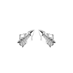 CKK серьги сверкающие Стрелки серьги гвоздики для женщин стерлингового серебра 925 ювелирные изделия Pendientes сережки Brincos Aretes