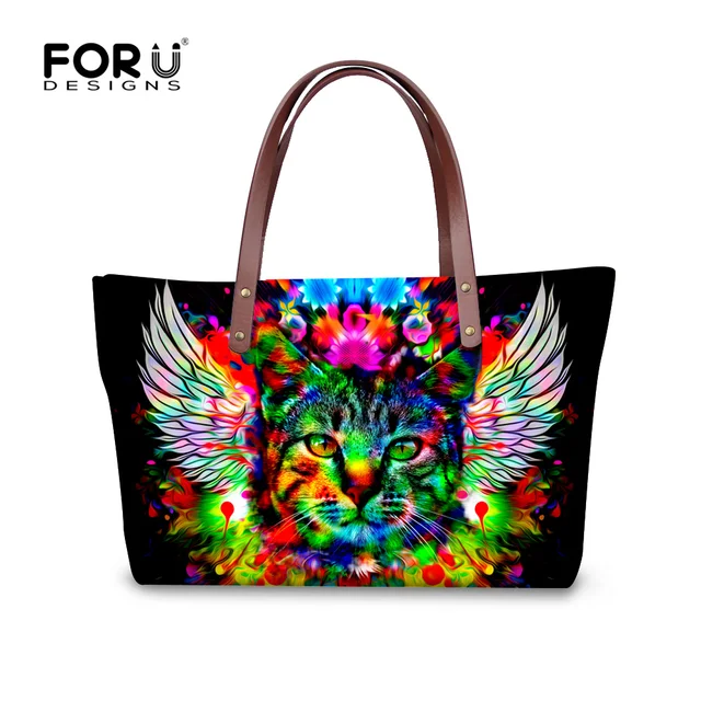 Buy Fashion Women Handbags Animal Cat Tiger Printing