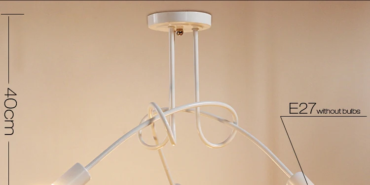 Luz de Teto Nórdico Moderno Simples Personalizado Criativo Lâmpadas Nordic Restaurante Quarto Sala Estar Metal Material Ferro 6 High Quality ceiling lights