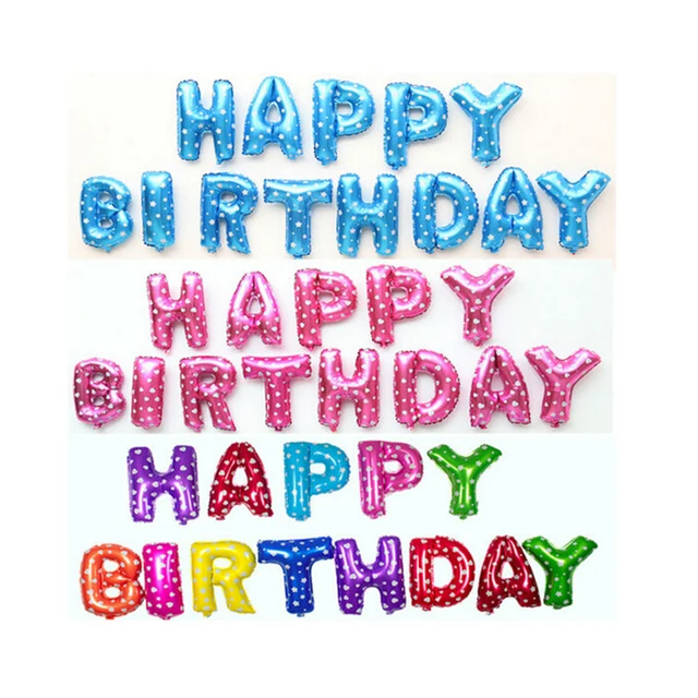 happy birthday balloons multicolor foil letter balloons for baby