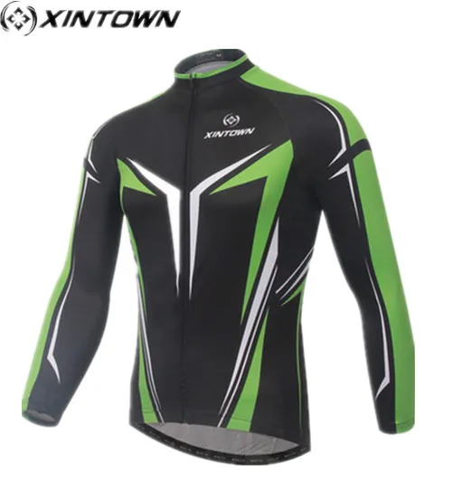 

XINTOWN Cycling Clothing Men Bike Long Black Jersey Pro Team Riding Top Man MTB Wear Maillot Long Sleeve