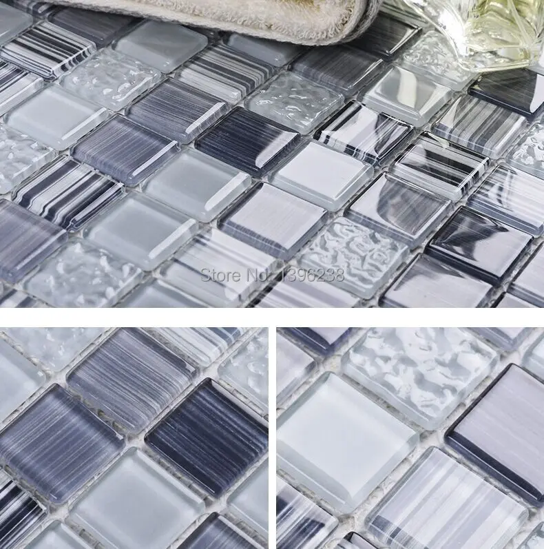 Achetez en gros gris carreaux de verre en ligne à des grossistes ... Dosseret décor Gris