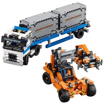 

Technic Container Trucks and Loaders Set 631Pcs Building Blocks Toys For Children Technics Model Bricks Toy