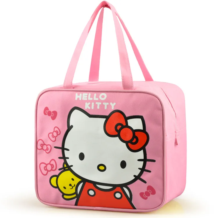 Рисунок «Hello kitty» Водонепроницаемый "Ланч-бокс" мешок с персонажем из мультфильмов высокого качества квадратная сумка для покупок сумки для ланча XW-1078