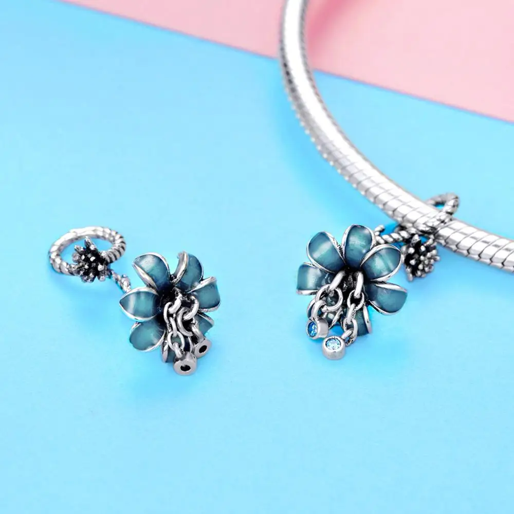 Fit браслет Pandora Подвеска для цепочки с бусинами серебро 925 пробы для женщин ювелирные изделия Подвески Изготовление