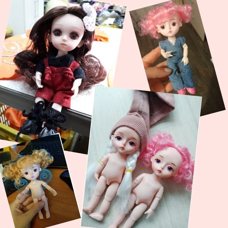 15 см детская кукла игрушка серебристые волосы одеваются куклы девушки BJD кукла игрушка с 3D глазом модная Оригинальная кукла Дети подарок детские игрушки для девочки