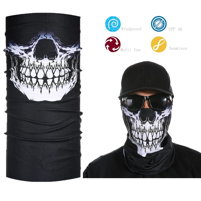 Tubular Seamless Skull Bandana Face Maskin Scarves from Men's Clothing