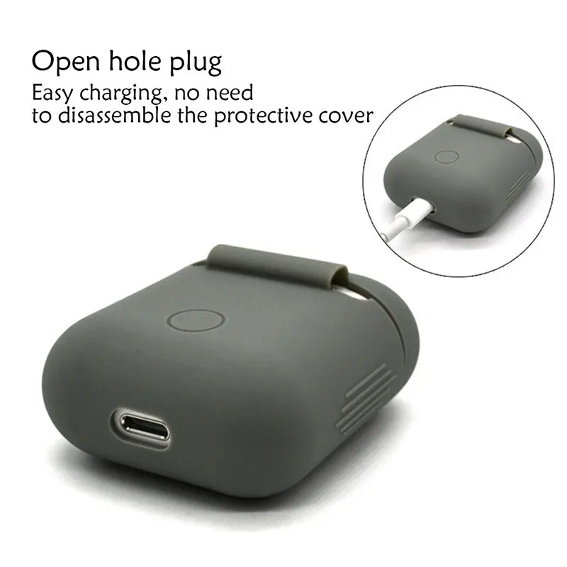 Чехол Airpod силиконовый защитный чехол из ТПУ мягкий милый для Air Pods Apple Bluetooth