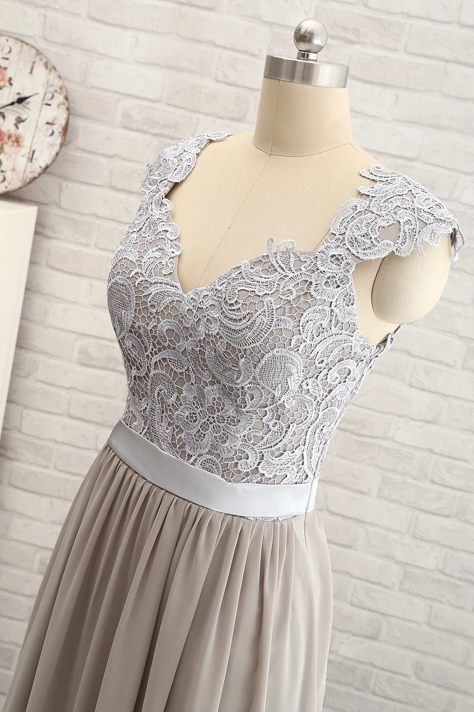 MZYB0005 sleeveless top lace real sample custom made bridesmaid ...