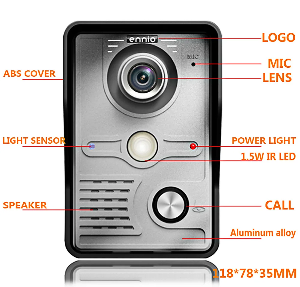 SY812MKW11 7 дюйм(ов) TFT экран Hands Free видео домофон дверной звонок IntercomN монитор вид наружной громкой связи домофон