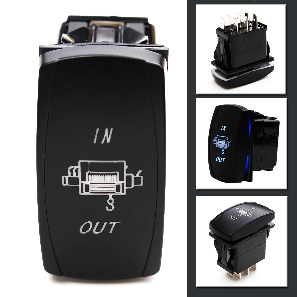 

Backlit Rocker Switch For Polaris RZR 4 900 1000 XP4 Waterproof Toggle Switch On/off Blue LED Light Car Accessories