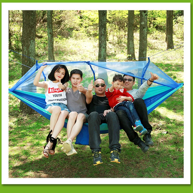  VILEAD 260*140 cm Camping Hammock with Mosquito Portable Stable High Strength Cavans Hanging Bed Sl