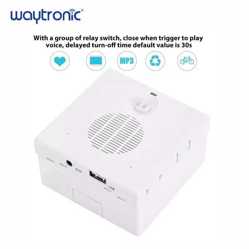 Built in 2W MP3 sound speaker ABS housing infrared sensor safety alarm device with direction recognition