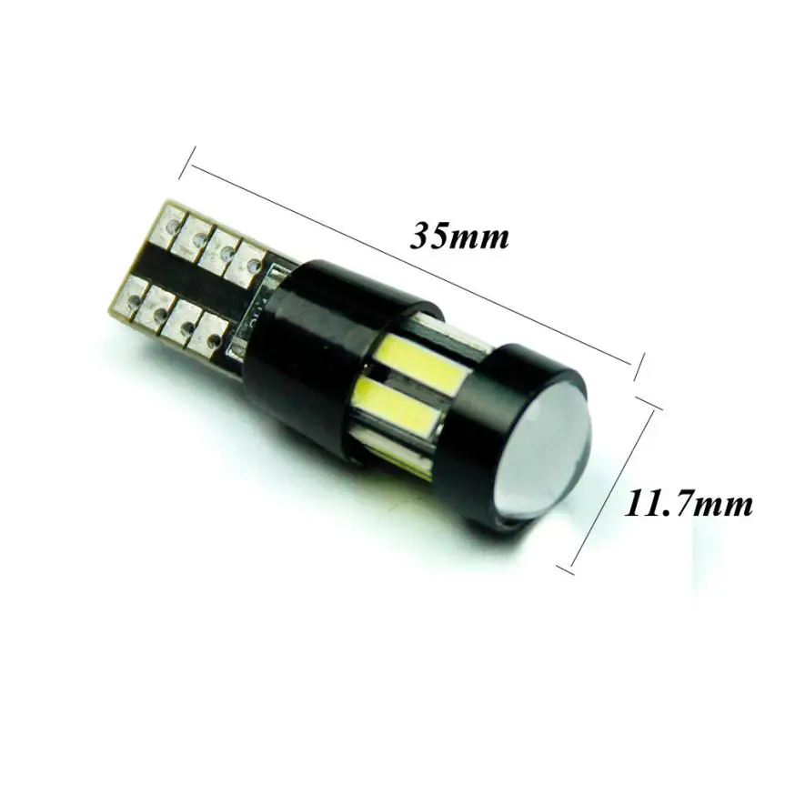 

New Arrival 2Pcs No Error Canbus T 10 7020 10 SMD White LED W5W Car Lamp Led Brake Light dec19