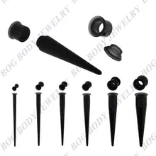12pcs-Two In Einem Design Ohr Taper & Tunnel Kit Acryl 2 in 1 Ohr Gauges Bahren Stecker Expander Kit Set