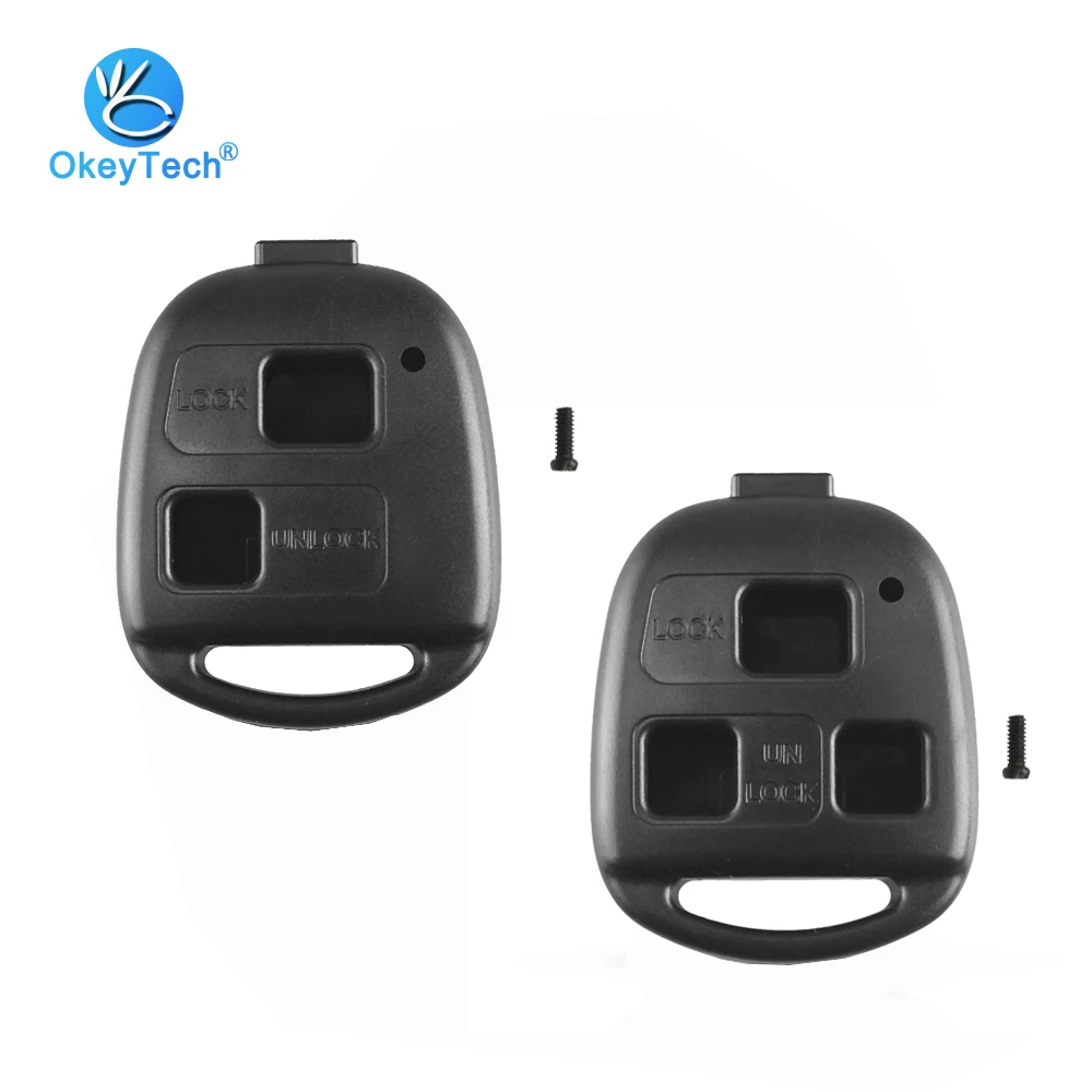 Автомобильный ключ OkeyTech 2/3 кнопки для Toyota Corolla Chr Rav4 Yaris Auris чехол брелка шнек