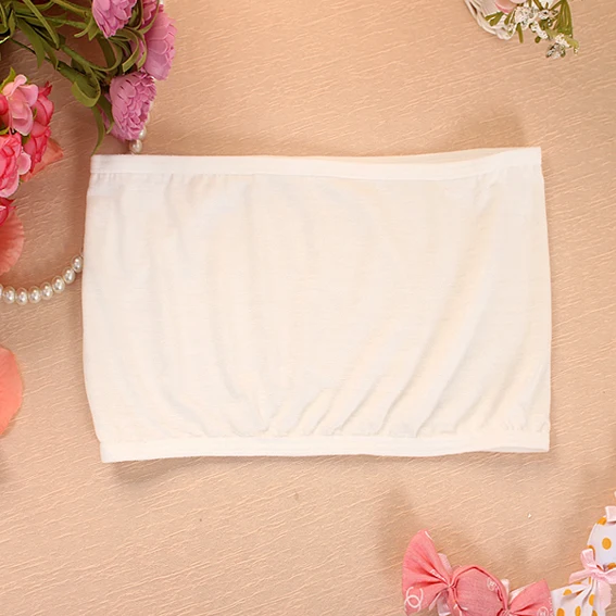 kids tube top Modal cotton underwear baby kids children girl tanks camisoles training bras strapless white undershirts