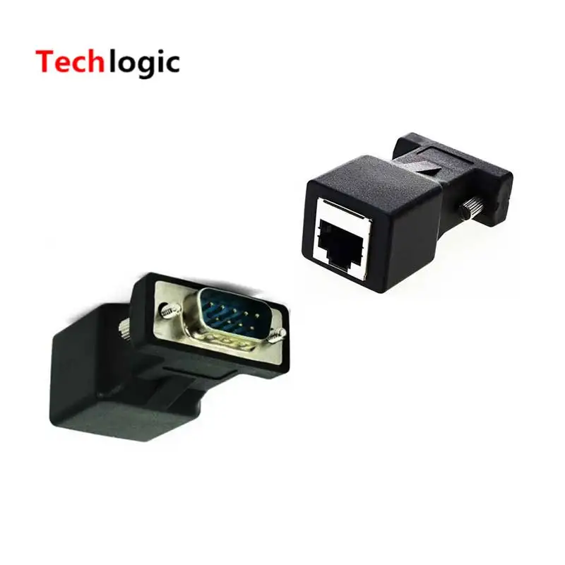 

Techlogic DB9 to RJ45 Connection Port RS232 to Net Port Adaptor Interface Converter Net LAN Port PC Adapter Connections