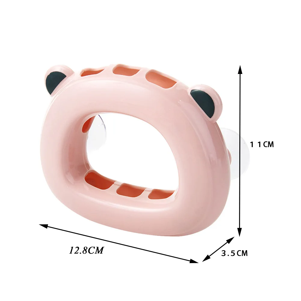 Креативный настенный держатель для зубных щеток с присоской для ванной, детский пластиковый стеллаж для зубных щеток с мультипликационным принтом, стеллаж для хранения товаров для ванной комнаты