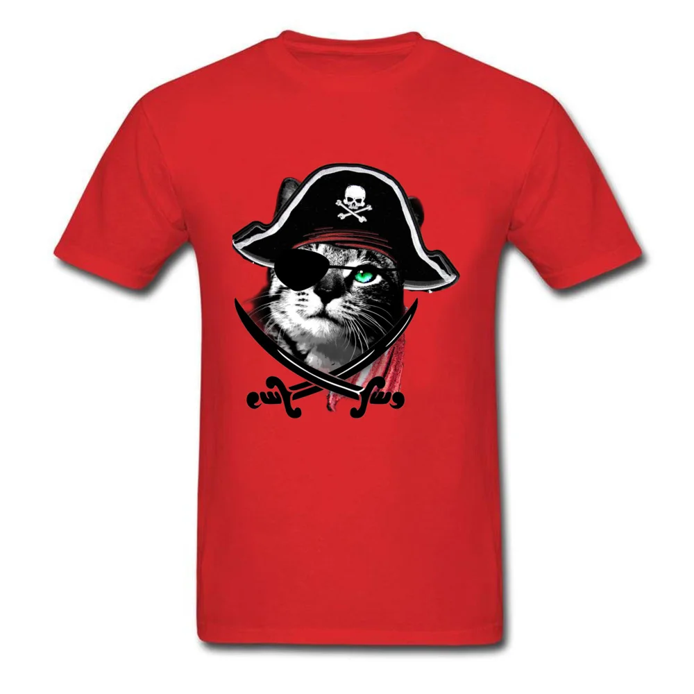 Crazy CATain Jack Men T-Shirt 2018 Discount Lovers Day Short Sleeve Crew Neck All Cotton Tops Tees Normal Sweatshirts CATain Jack red