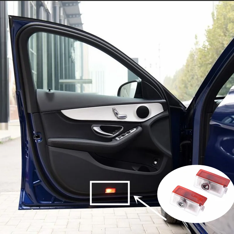 2x LED Car Door Laser Projector light Welcome Ghost Shadow Light for Benz AMG